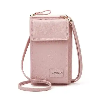 Women Fashion Solid Color Crossbody Purse with Zipper Closure