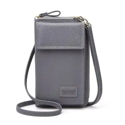 Women Fashion Solid Color Crossbody Purse with Zipper Closure