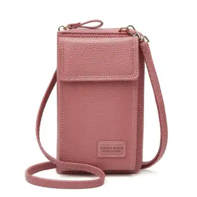 Women Fashion Solid Color Crossbody Purse with Zipper Closure