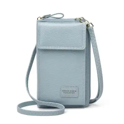 Women Fashion Solid Color Crossbody Purse with Zipper Closure