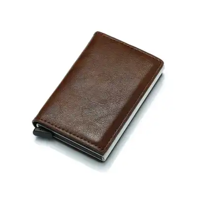 Men Fashion Solid Color Anti-Theft PU Wallet