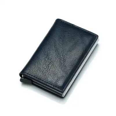 Men Fashion Solid Color Anti-Theft PU Wallet