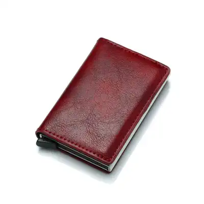Men Fashion Solid Color Anti-Theft PU Wallet