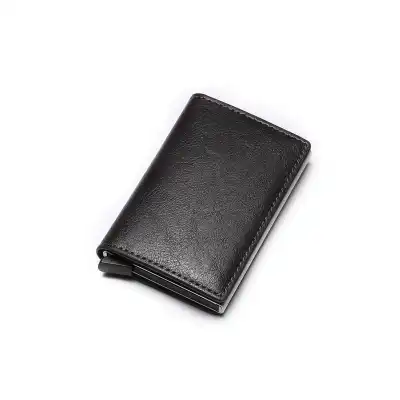 Men Fashion Solid Color Anti-Theft PU Wallet