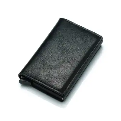 Men Fashion Solid Color Anti-Theft PU Wallet