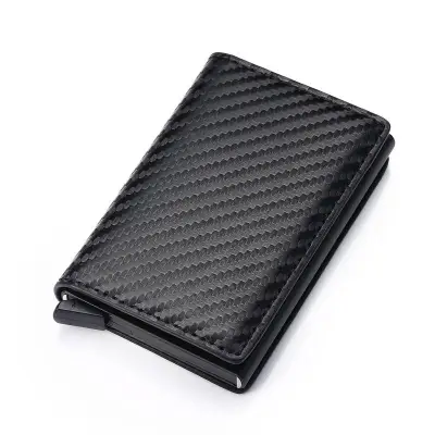 Men Fashion Solid Color Anti-Theft PU Wallet