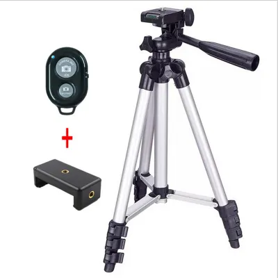 Mobile Phone Adjustable Multifunction Tripod With Bluetooth Remote Control Aluminum Alloy