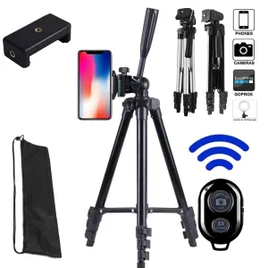 Mobile Phone Adjustable Multifunction Tripod With Bluetooth Remote Control Aluminum Alloy