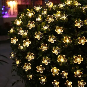 20/30/50 LED Solar Garden Flower String Lights for Outdoor Christmas Decoration