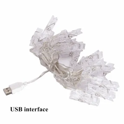 10/20 LED Solar Photo Clip String Lights for Home Decoration