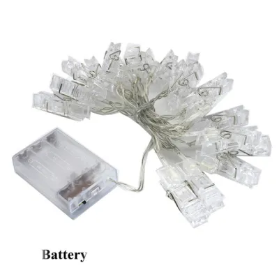 10/20 LED Solar Photo Clip String Lights for Home Decoration