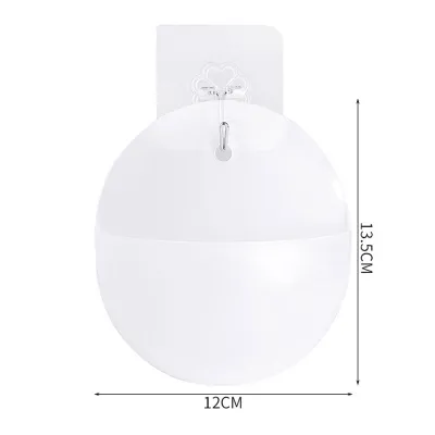 Home Decoration Hanging Hydroponics Plastic Flower Pot Semicircle Transparent White Strip