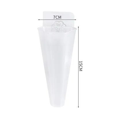 Home Decoration Hanging Hydroponics Plastic Flower Pot Semicircle Transparent White Strip
