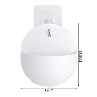 Home Decoration Hanging Hydroponics Plastic Flower Pot Semicircle Transparent White Strip