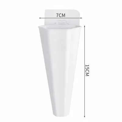Home Decoration Hanging Hydroponics Plastic Flower Pot Semicircle Transparent White Strip