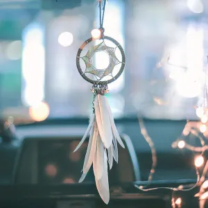Feather Tassel With Lamp Car Accessory Dream Catcher
