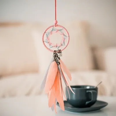 Feather Tassel With Lamp Car Accessory Dream Catcher