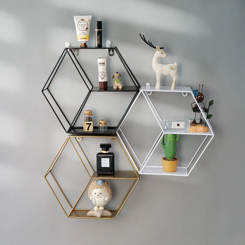 Nordic Modern Minimalist Iron Hanging Ornaments Shelf for Living Room Bedroom