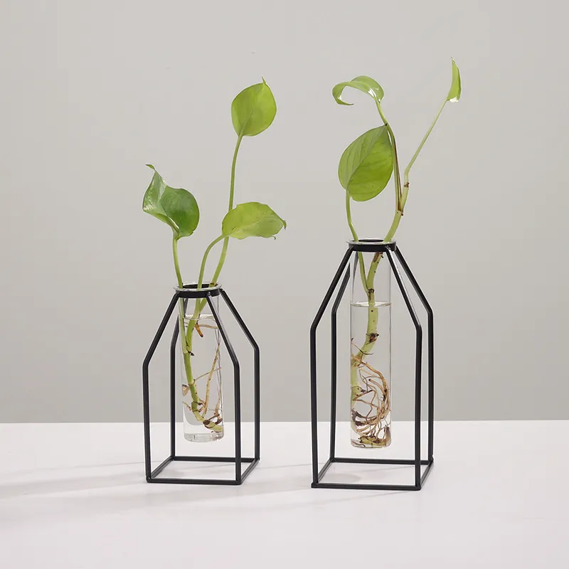 Nordic Style Simple Geometric Glass Hydroponic Ornaments