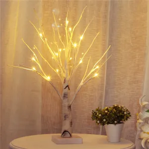 Mini LED Birch Tree Christmas Light - Indoor Festive Decoration with PVC Shell