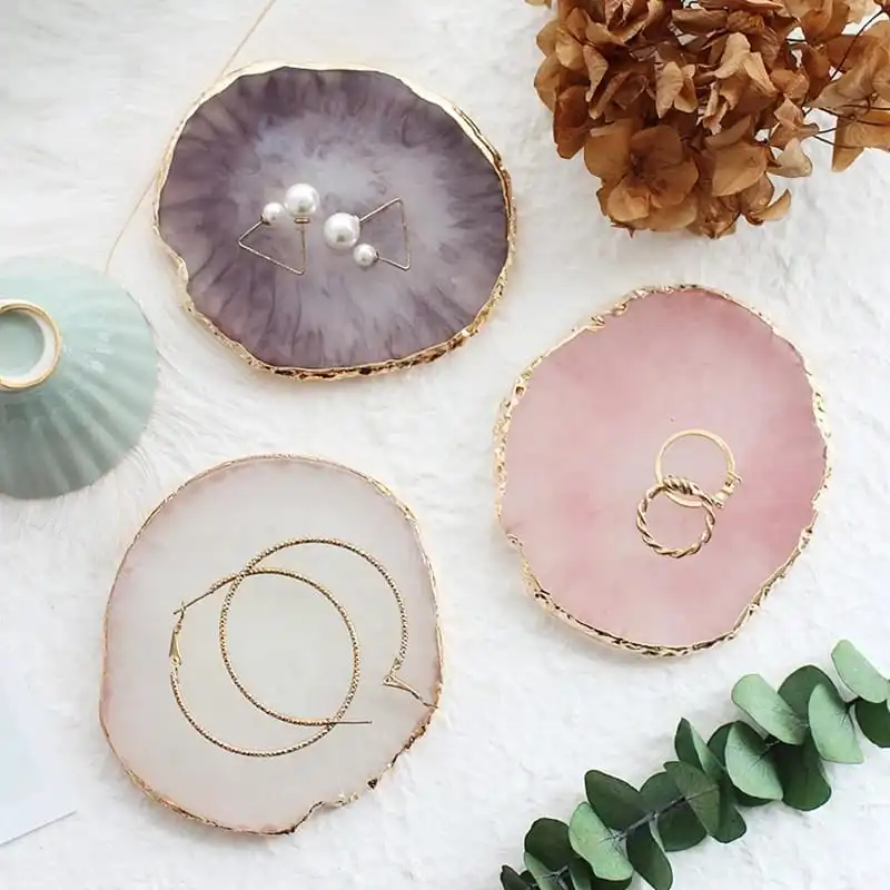 Versatile Resin Jewelry Storage Display and Nail Palette Plate