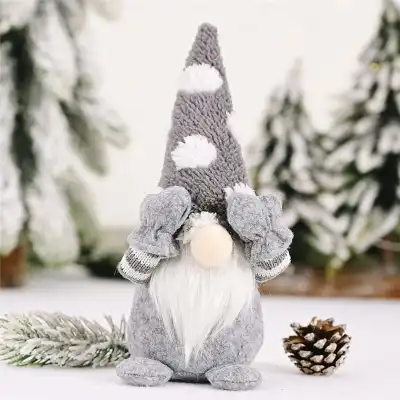 Creative Christmas Decoration Cover Face Forest Man Doll
