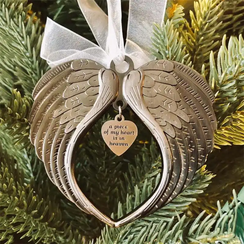 Unique Heart-shaped Wing Pendant Christmas Ornament