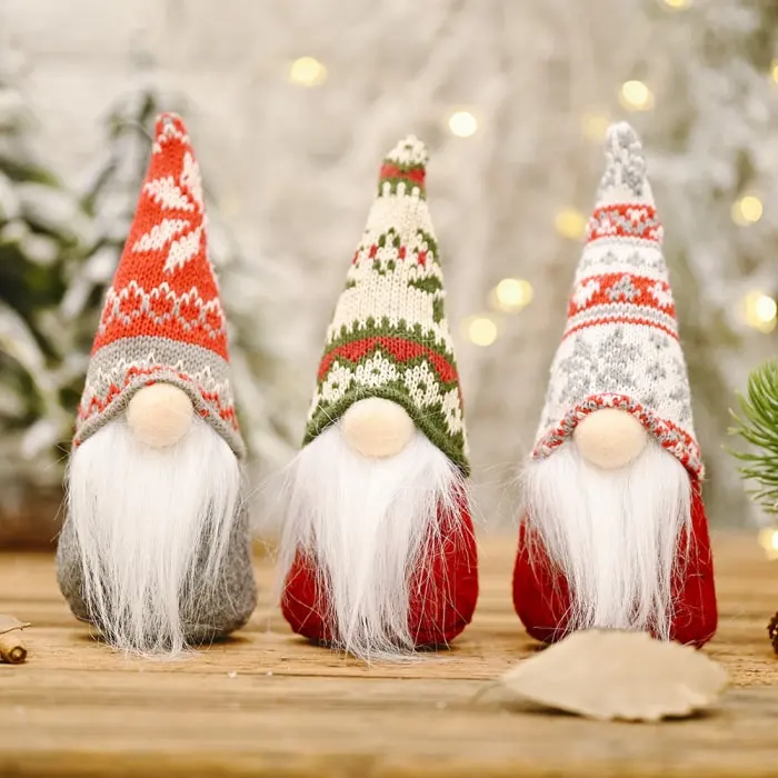 Christmas Long Beard Desktop Decoration Non-woven Fabric Doll