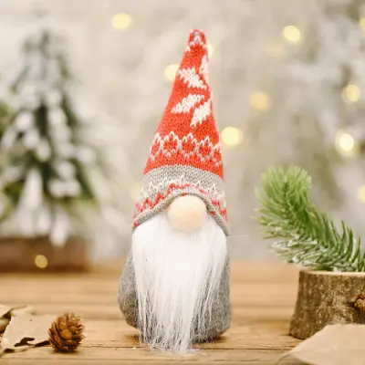 Christmas Long Beard Desktop Decoration Non-woven Fabric Doll