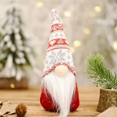 Christmas Long Beard Desktop Decoration Non-woven Fabric Doll