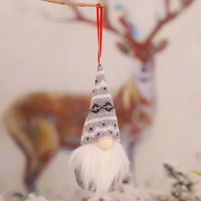 Long Hat Faceless Doll Shape Christmas Tree Pendant Party Decoration
