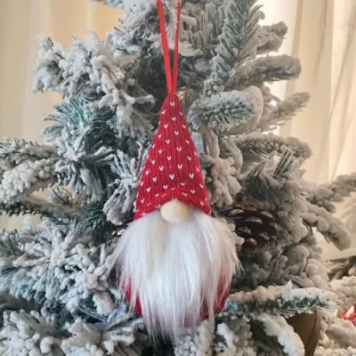 Long Hat Faceless Doll Shape Christmas Tree Pendant Party Decoration