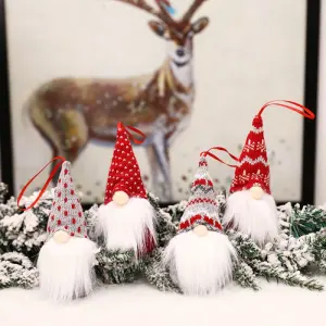 Long Hat Faceless Doll Shape Christmas Tree Pendant Party Decoration