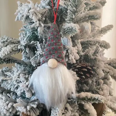 Long Hat Faceless Doll Shape Christmas Tree Pendant Party Decoration