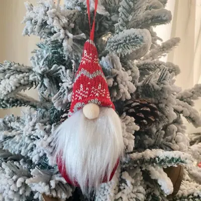 Long Hat Faceless Doll Shape Christmas Tree Pendant Party Decoration
