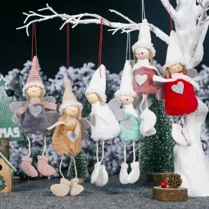 Cute Plush Angel Doll Christmas Tree Decoration Pendant