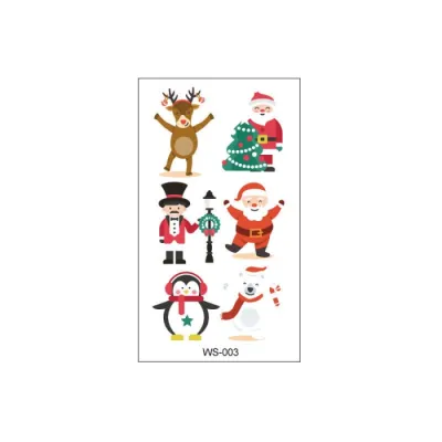 Cute Christmas Party Cartoon Tattoo Sticker Ornaments 105*60mm