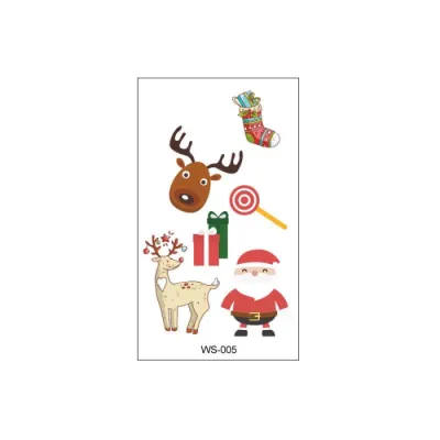 Cute Christmas Party Cartoon Tattoo Sticker Ornaments 105*60mm
