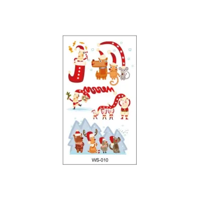 Cute Christmas Party Cartoon Tattoo Sticker Ornaments 105*60mm