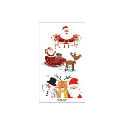Cute Christmas Party Cartoon Tattoo Sticker Ornaments 105*60mm