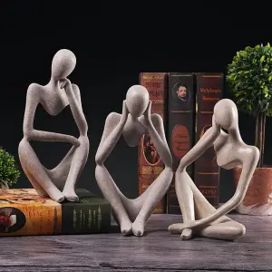 European Abstract Thinker Resin Statue Home Decoration Ornament