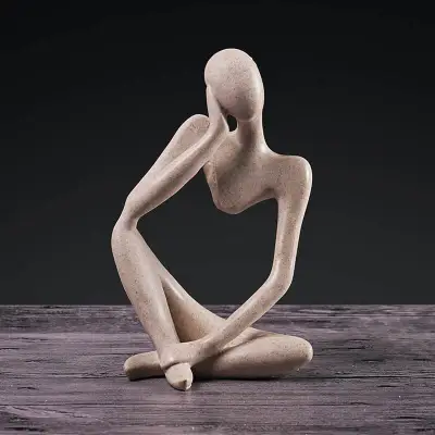 European Abstract Thinker Resin Statue Home Decoration Ornament