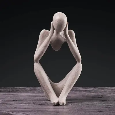 European Abstract Thinker Resin Statue Home Decoration Ornament