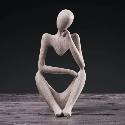 European Abstract Thinker Resin Statue Home Decoration Ornament