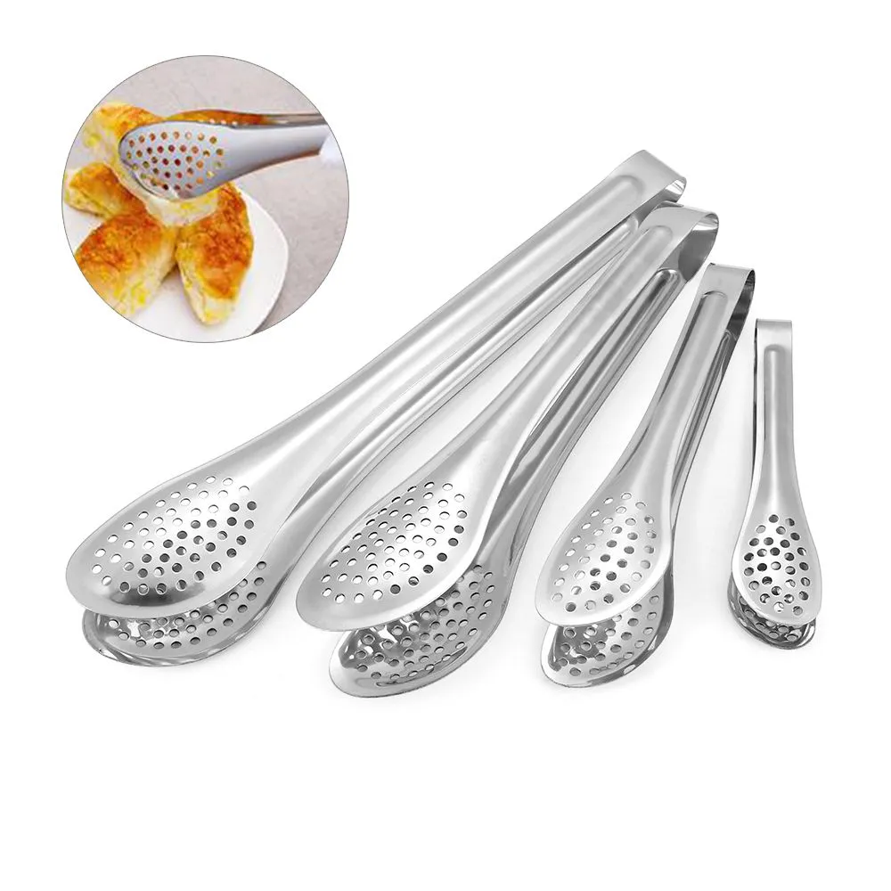 Thickened Multifunction Stainless Steel Porous Food Clip for Home Kitchen