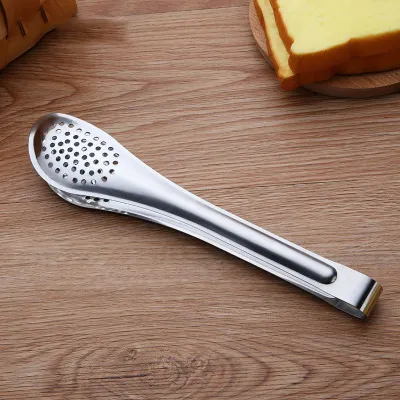 Thickened Multifunction Stainless Steel Porous Food Clip for Home Kitchen