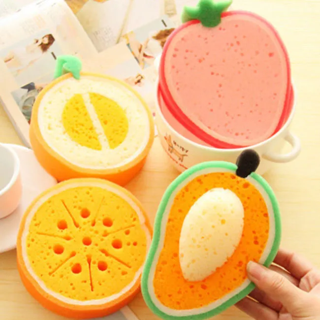 Fruit Shape Thickened Sponge Dish Towel for Pot and Bowl