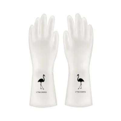 Household Waterproof Rubber Cleaning Gloves PVC Solid Color 30CM
