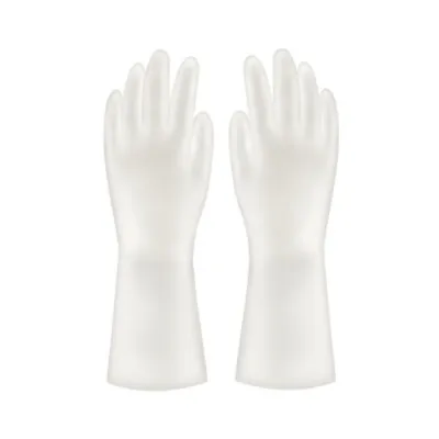 Household Waterproof Rubber Cleaning Gloves PVC Solid Color 30CM