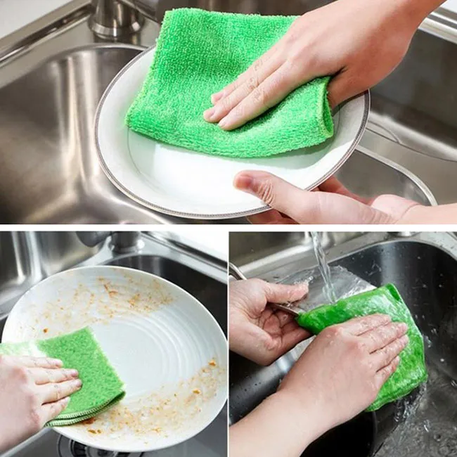 High Efficient Anti-Grease Bamboo Fiber Cleaning Towel